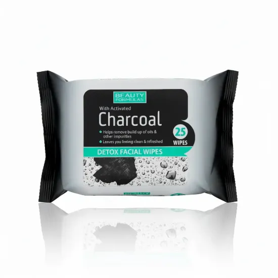 Beauty Formulas Charcoal Facial Wipes / 25 pes এর ছবি
