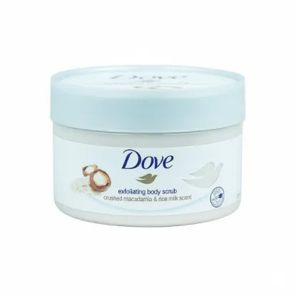Dove Exfoliating Body Scrub Crushed Macadamia & Rice Milk - 225 ml এর ছবি