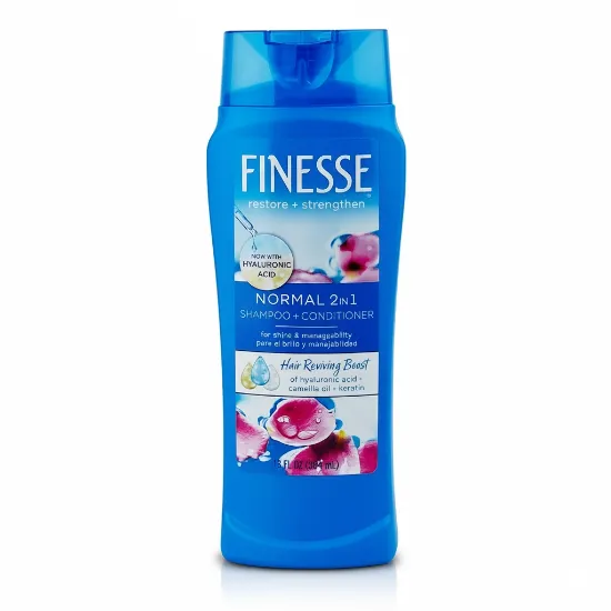 Finesse Normal 2-in-1 Shampoo & Conditioner 384ml – Shine & Smooth Hair Booster with Hyaluronic Acid এর ছবি
