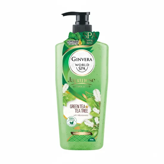Ginvera World SPA Japanese Green Tea & Tea Tree Shower Scrub - 750ml এর ছবি