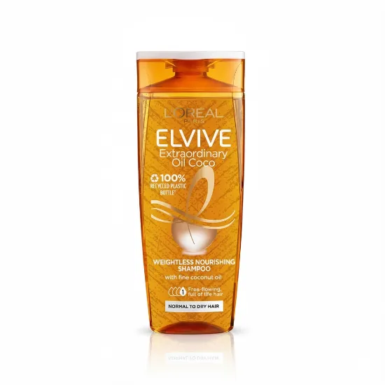 Loreal Elvive Extraordinary Oil Weightless Nourishing Shampoo With Fine Coconut Oil - 400ml এর ছবি