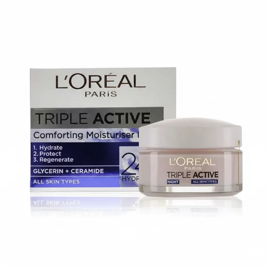 L'Oreal Paris Triple Active 24HR Comforting Night Cream 50ml এর ছবি