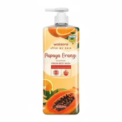 WATSONS, Papaya Orange Scented Cream Body Wash 1L এর ছবি