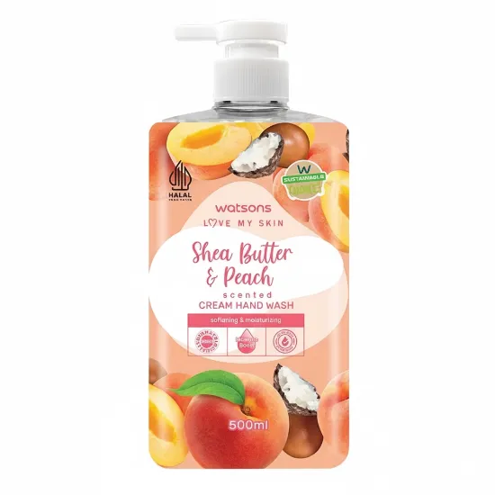WATSONS, Watsons Shea Butter & Peach Hand Wash 500ml এর ছবি